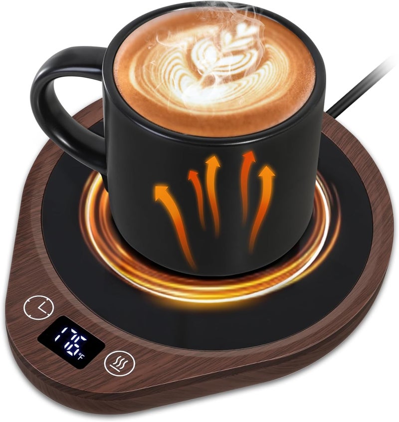 PUSEE Coffee Mug Warmer - Electric Large Candle Warmer Plate with 4H Auto Shut Off, 3-Temp Settings Cup Heater for Desk, Tea, Milk, Cocoa - Image 1